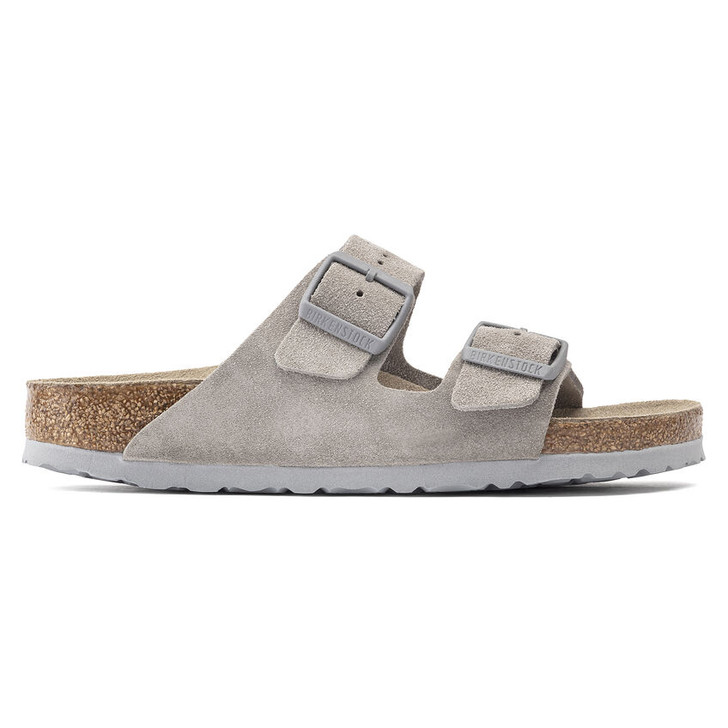 Birkenstock Women's Arizona Soft Footbed Stone Coin Suede Leather Sandal