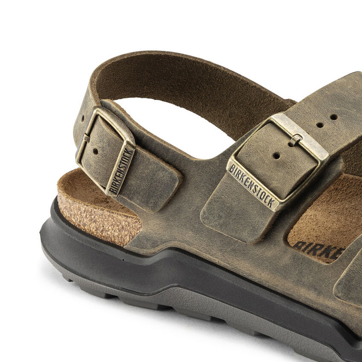 Birkenstock - Milano Rugged Sandal - Faded Khaki Oiled Leather