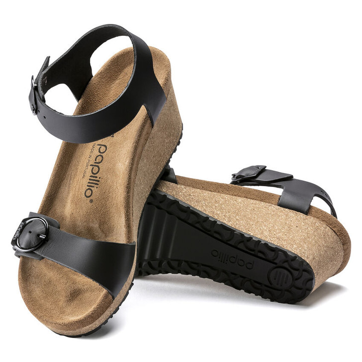  Birkenstock Papillio - Soley Ring Buckle Sandal - Black Leather