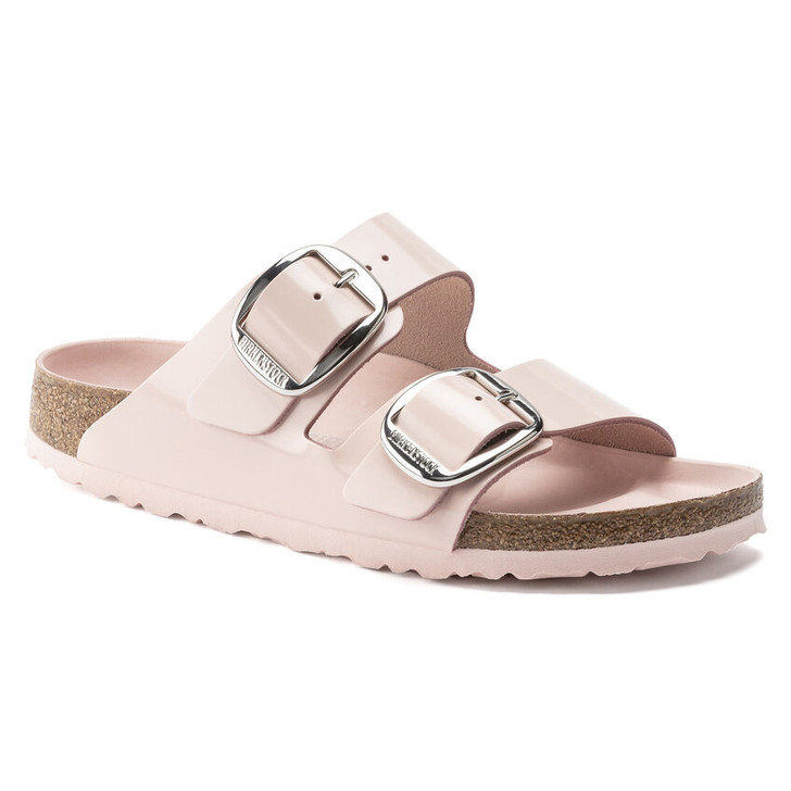 Arizona Big Buckle High Shine Light Rose Leather Patent - Women's Sandal