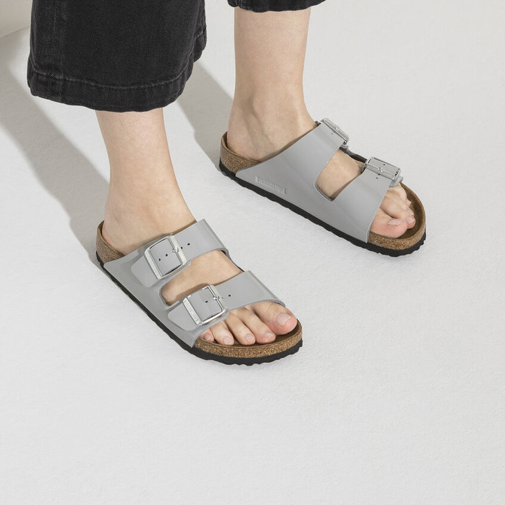 Birkenstock - Arizona Sandal - Patent Alloy Birko Flor 