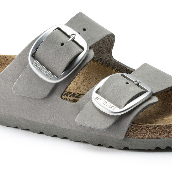 Birkenstock Arizona Big Buckle Dove Gray Nubuck Leather - Women's Sandal