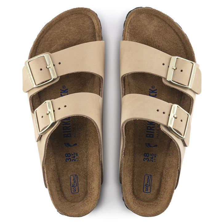 Birkenstock  Arizona Soft FootBed  Sandcastle Nubuck Leather - Women's Sandal