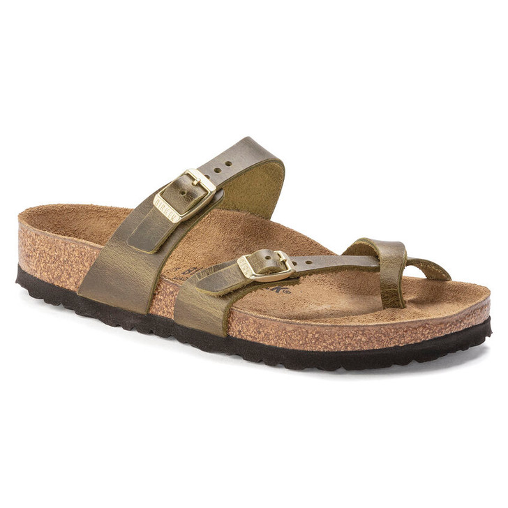 Birkenstock - Mayari Sandal - Green olive Oiled Leather 