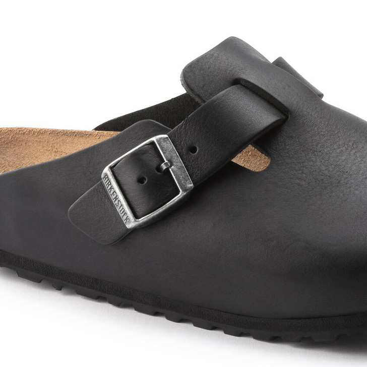 Birkenstock - Boston Grip Clog - Vintage Wood Black Leather 