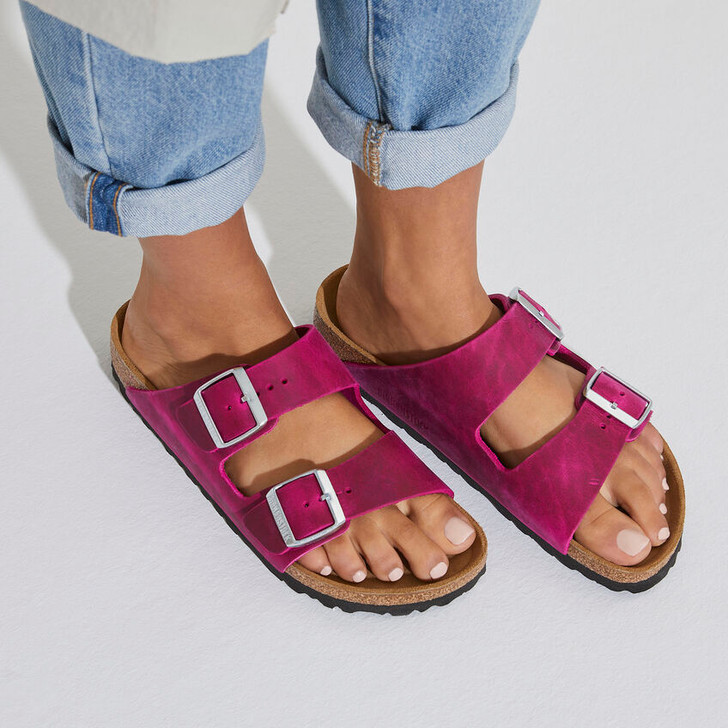 Arizona Festival Fuchsia Oiled Leather - Women's Sandal (1024047)