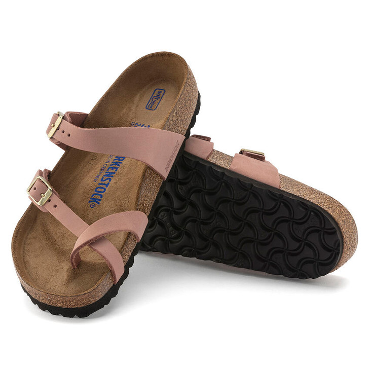 Mayari Soft Footbed Old Rose Nubuck Leather - Women's Sandal (1023964)