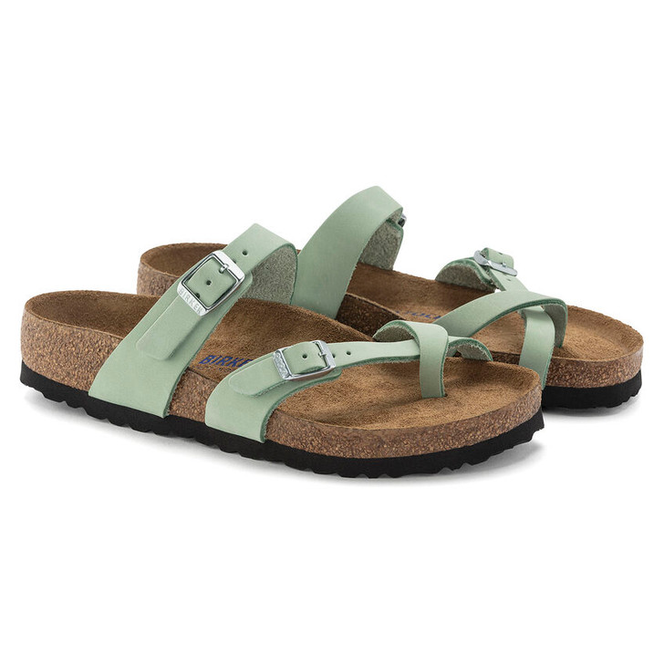 Mayari Soft Footbed Matcha Nubuck Leather -  Women's Sandal