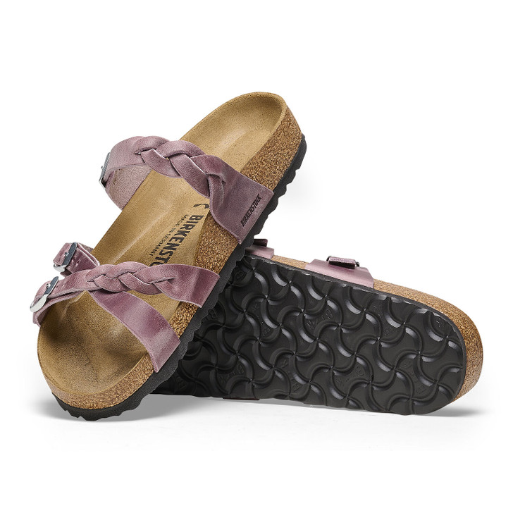Franca Braid Lavender Oiled Leather - Women's Sandal (1025073 )