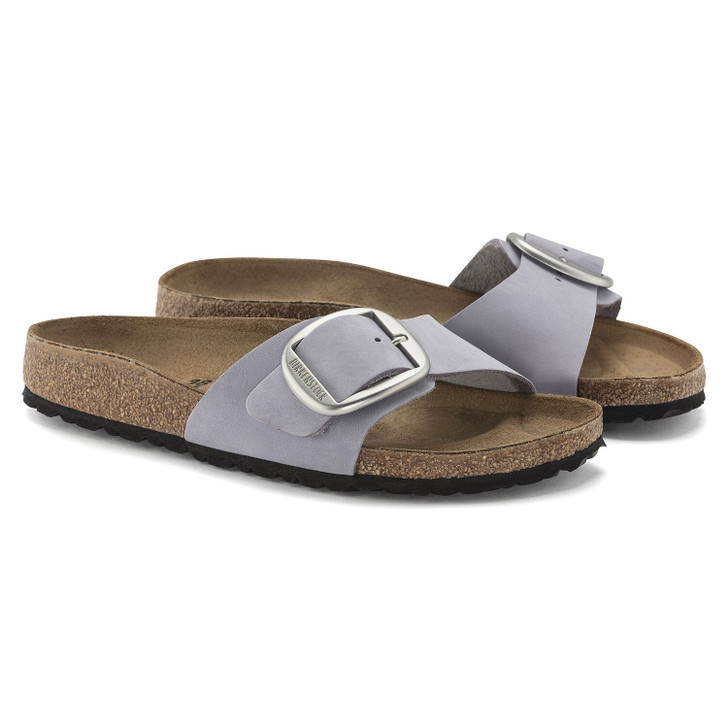 Birkenstock Madrid Big Buckle Purple Fog Nubuck Leather - Women's Sandal