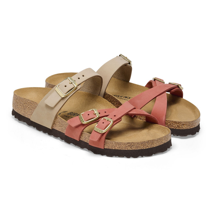 Birkenstock Franca  Mars Red/Sand Castle Nubuck Leather  - Women's Sandal