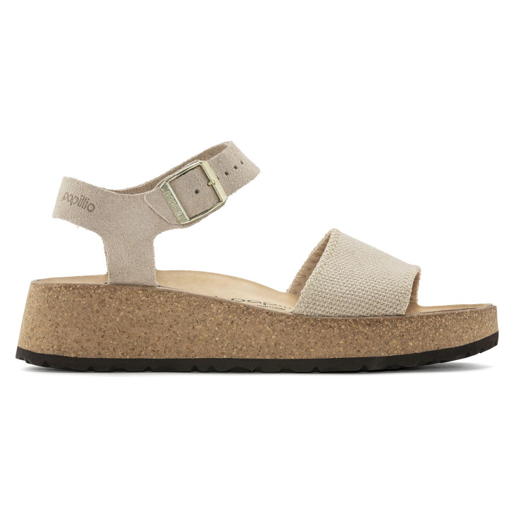 Papillio Glenda Sandcastle Suede/Textile Leather - Women's Sandal (1024615)