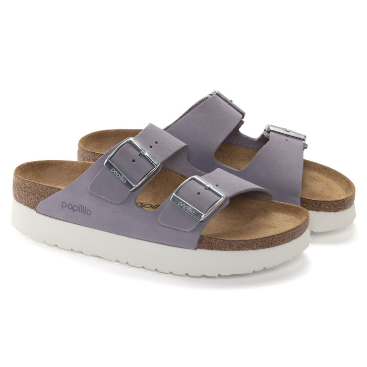 Arizona Platform Purple Fog Nubuck Leather - Women's Sandal (1024529)