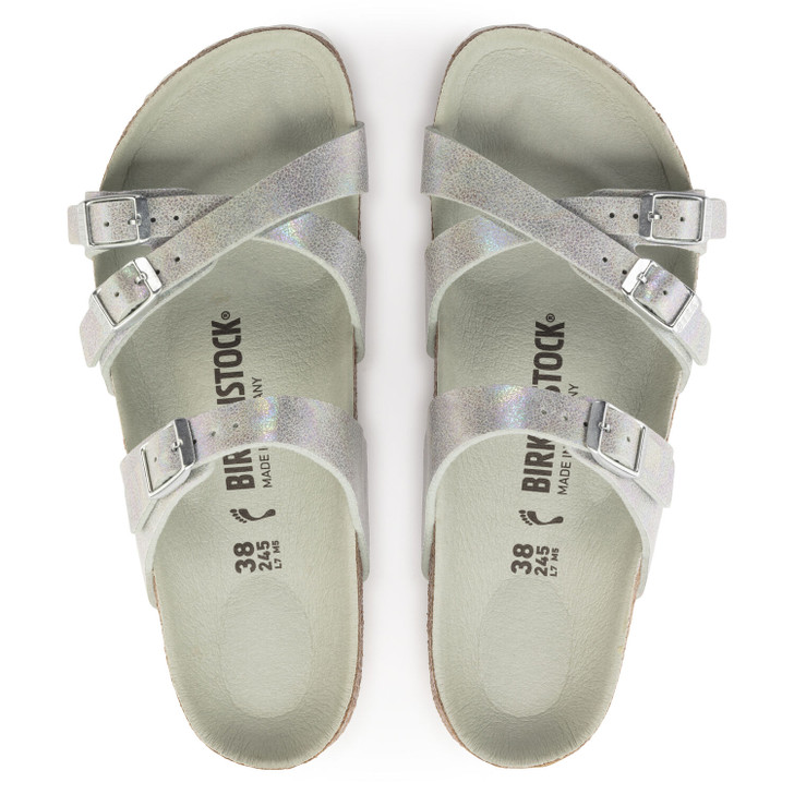 Birkenstock Franca Vegan Iridescent Matcha Micro Fiber - Women's Sandal