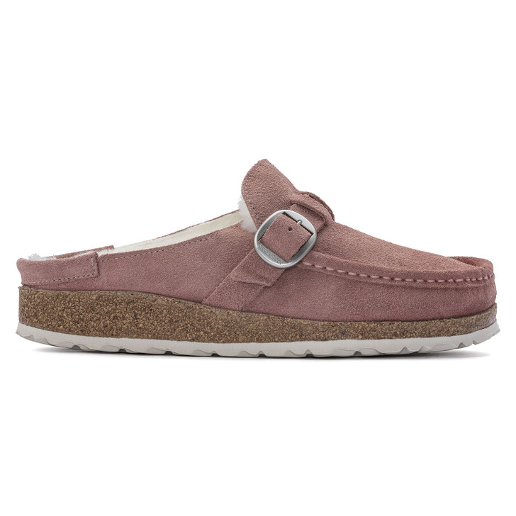 Birkenstock Buckley Shearling Soft Pink Suede Leather - Women's Clog