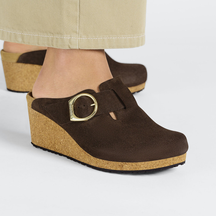 Birkenstock Papillio Fanny Ring-Buckle Roast suede - Women's Clog