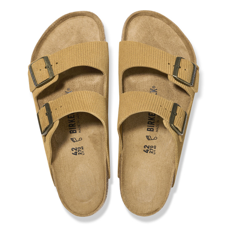 Birkenstock Arizona Corduroy Cork Brown Suede - Women's Sandal