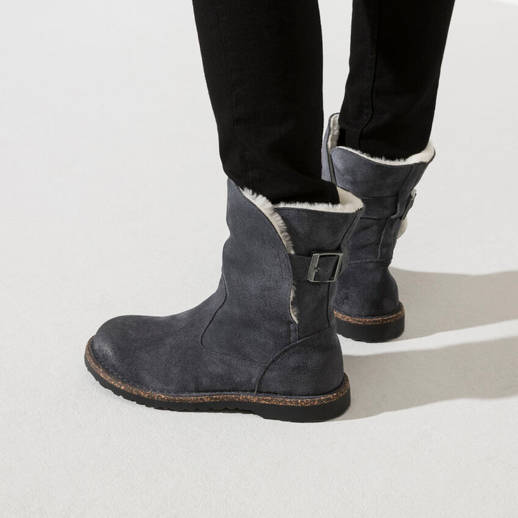 Birkenstock Uppsala Shearling Graphite suede Leather - Women's Boot