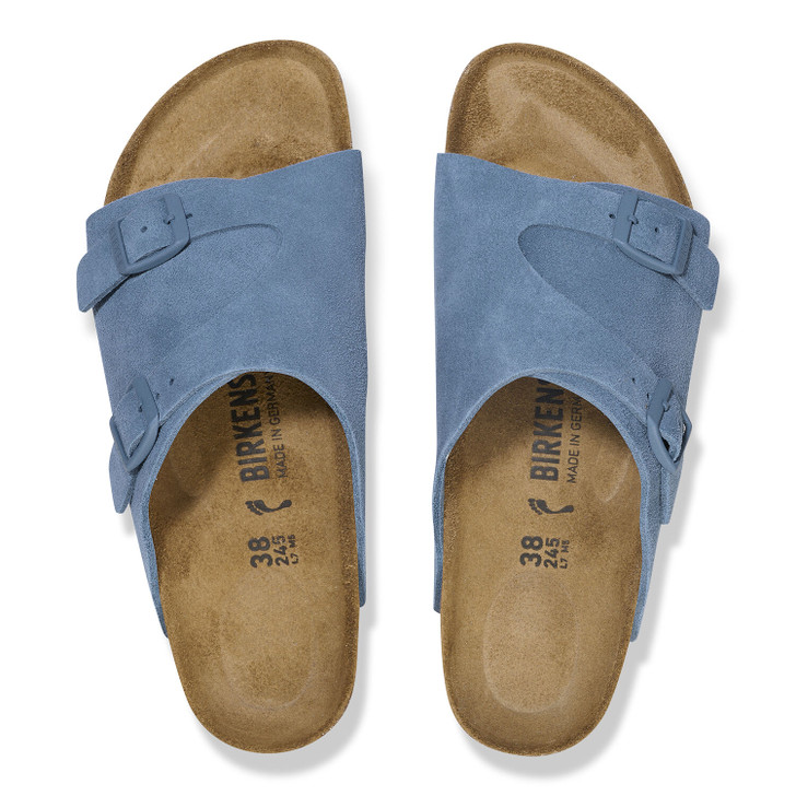 Birkenstock Zurich Elemental Blue Suede Leather - Women's Sandal