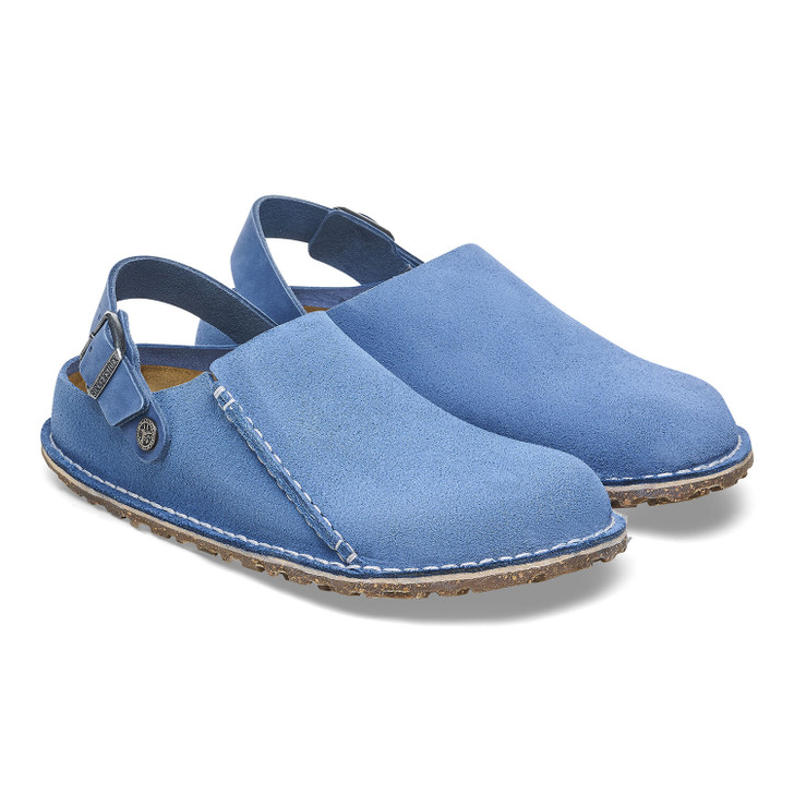 Birkenstock Lutry Elemental Blue Suede Leather - Women's Clog