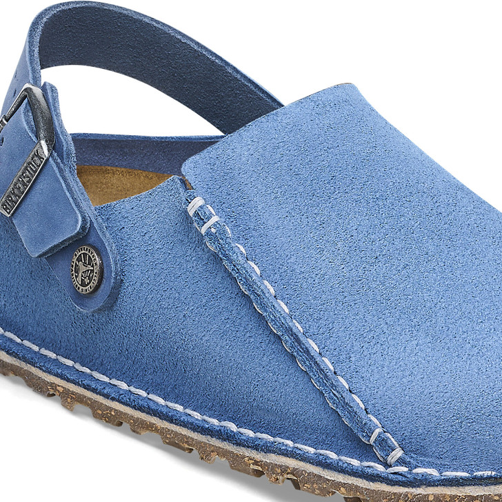 Birkenstock Lutry Elemental Blue Suede Leather - Women's Clog