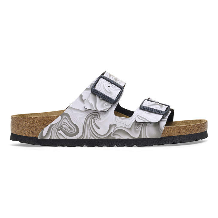 Birkenstock Arizona Birko Flor Marble Black - Women's Sandal