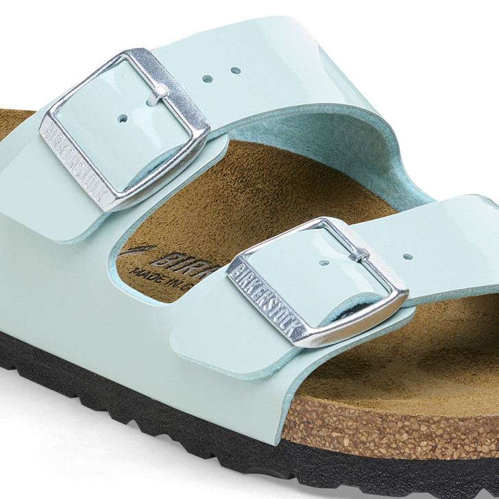 Birkenstock Arizona Birko Flor Patent Surf Green - Women's Sandal