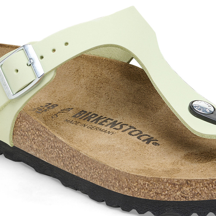 Birkenstock Women's Gizeh Faded Lime Nubuck Leather Sandal