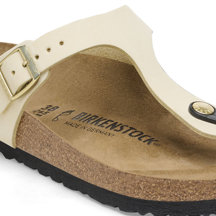 Birkenstock Women's Gizeh Ecru Nubuck Leather Sandal