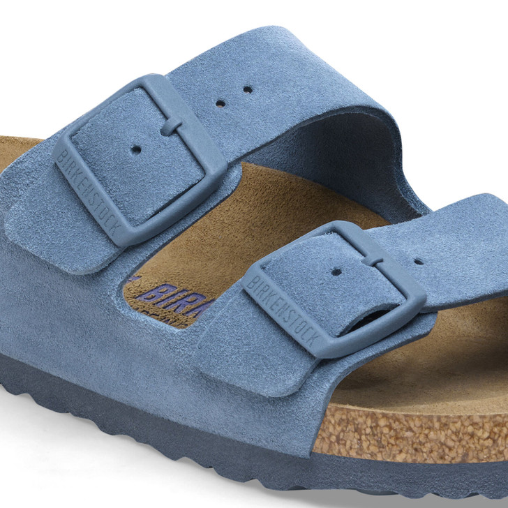 Birkenstock Arizona Soft Footbed Elemental Blue Suede Leather - Unisex Sandal