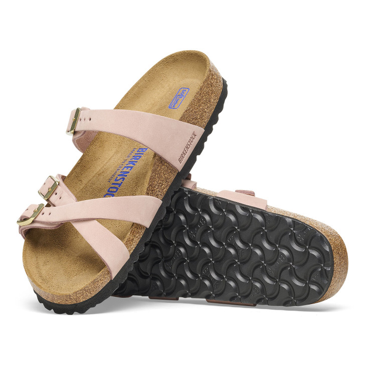 Birkenstock Franca Soft Footbed Soft Pink Nubuck Leather - Women's Sandal