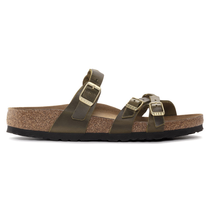 Birkenstock Franca Braid Green Olive Oiled Leather - Women's Sandal