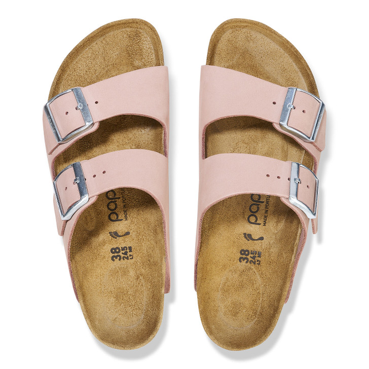 Birkenstock Arizona Platform Soft Pink Nubuck Leather - Women's Sandal