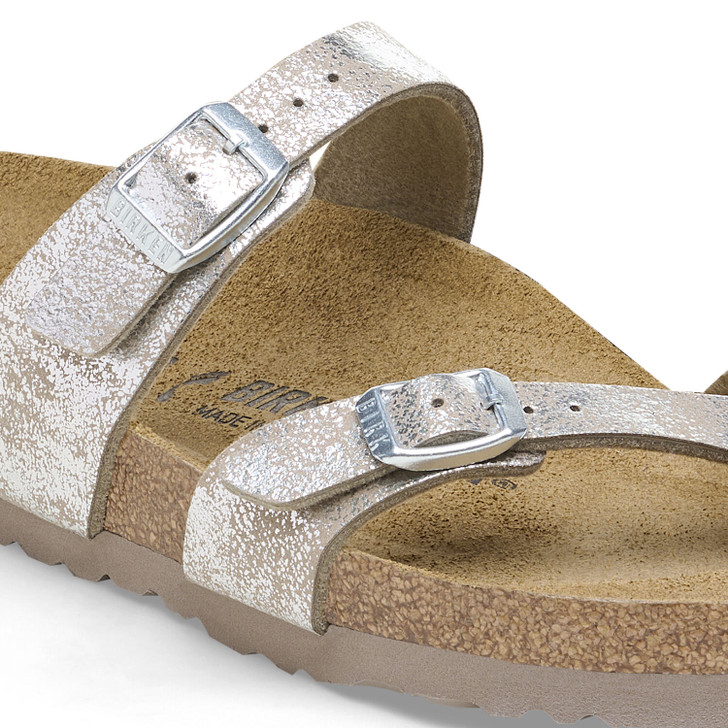 Birkenstock Mayari Washed Metallic Silver - Women's Sandal