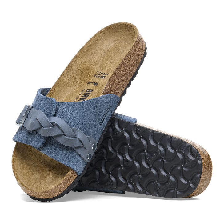 Birkenstock Oita Braid Elemental Blue Suede Leather - Women's Sandal