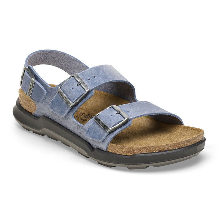 Birkenstock Milano Rugged- Elemental Blue Oiled Leather - Women's Sandal