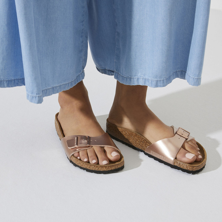 Birkenstock Madrid Birko Flor Metallic Copper - Women's Sandal