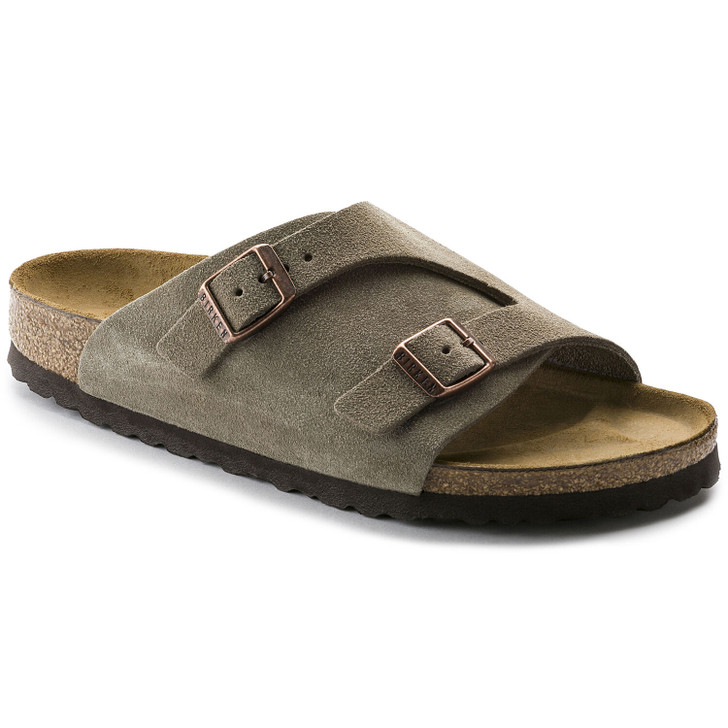 Zurich Taupe Suede Leather - Men's Sandal