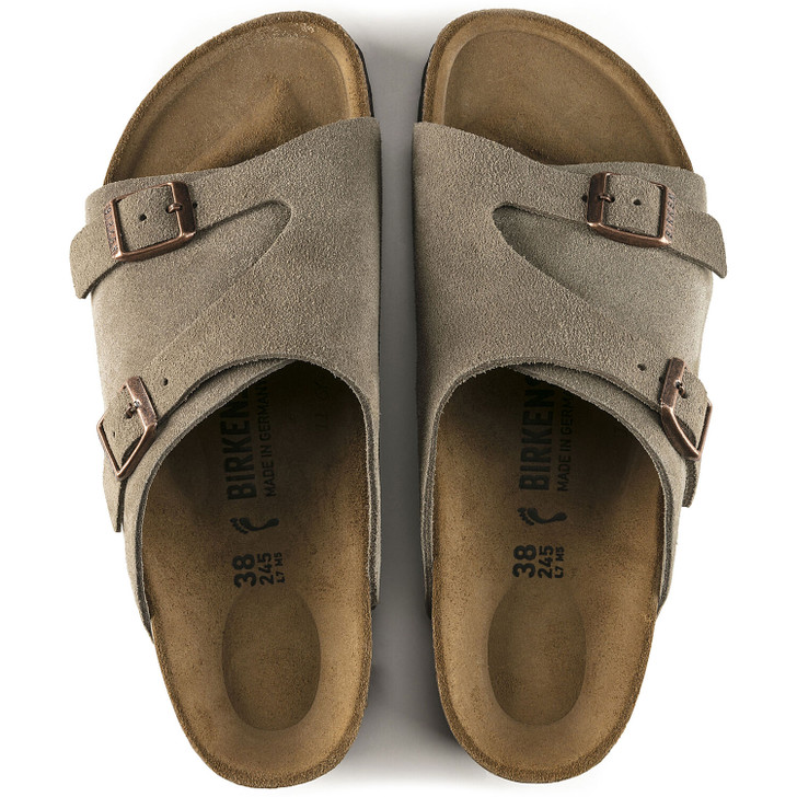 Zurich Taupe Suede Leather - Men's Sandal