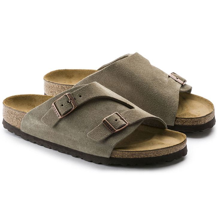 Zurich Taupe Suede Leather - Men's Sandal