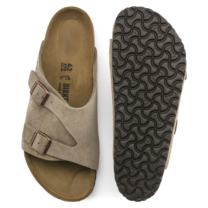 Zurich Taupe Suede Leather - Men's Sandal