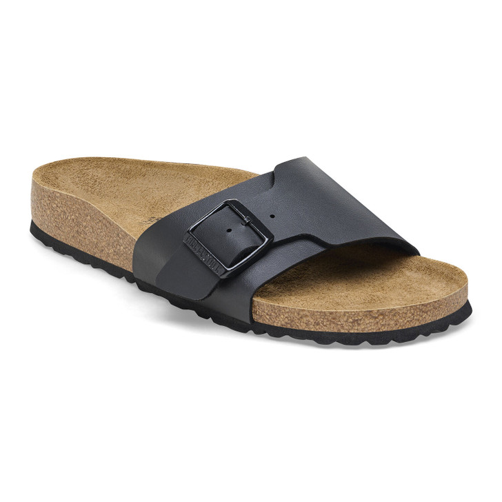 Birkenstock Catalina Birko Flor Black Leather - Women's Sandal