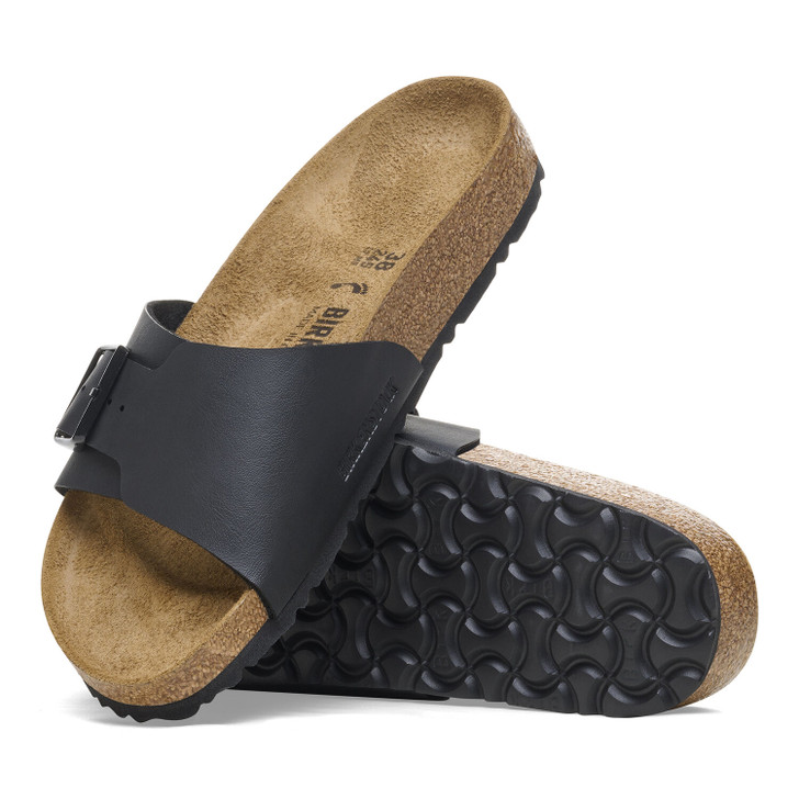 Birkenstock Catalina Birko Flor Black Leather - Women's Sandal