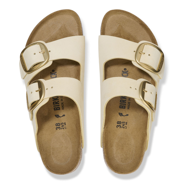 Birkenstock Arizona Big Buckle Ecru Nubuck Leather - Women's Sandal