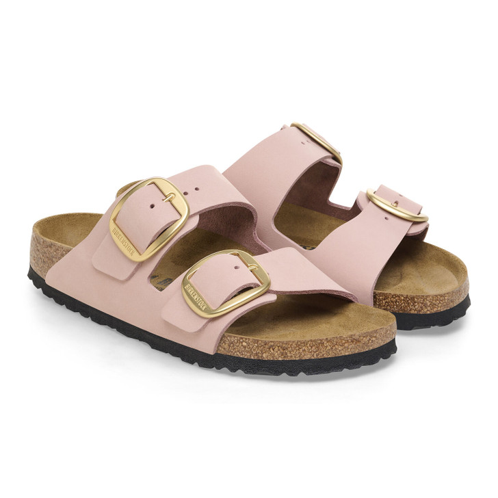 Birkenstock  Arizona Big Buckle Soft Pink Nubuck Leather - Women's Sandal