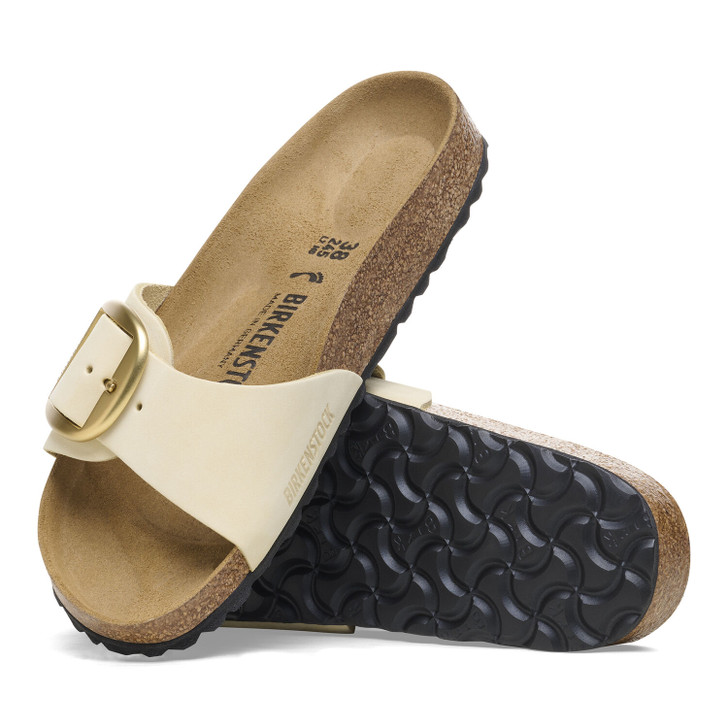 Birkenstock Madrid Big Buckle Ecru Nubuck Leather - Women's Sandal