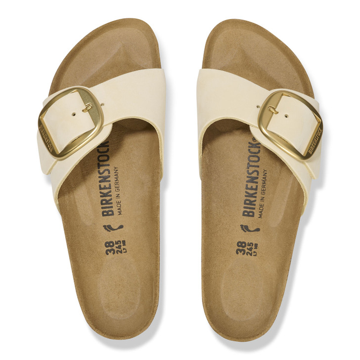 Birkenstock Madrid Big Buckle Ecru Nubuck Leather - Women's Sandal