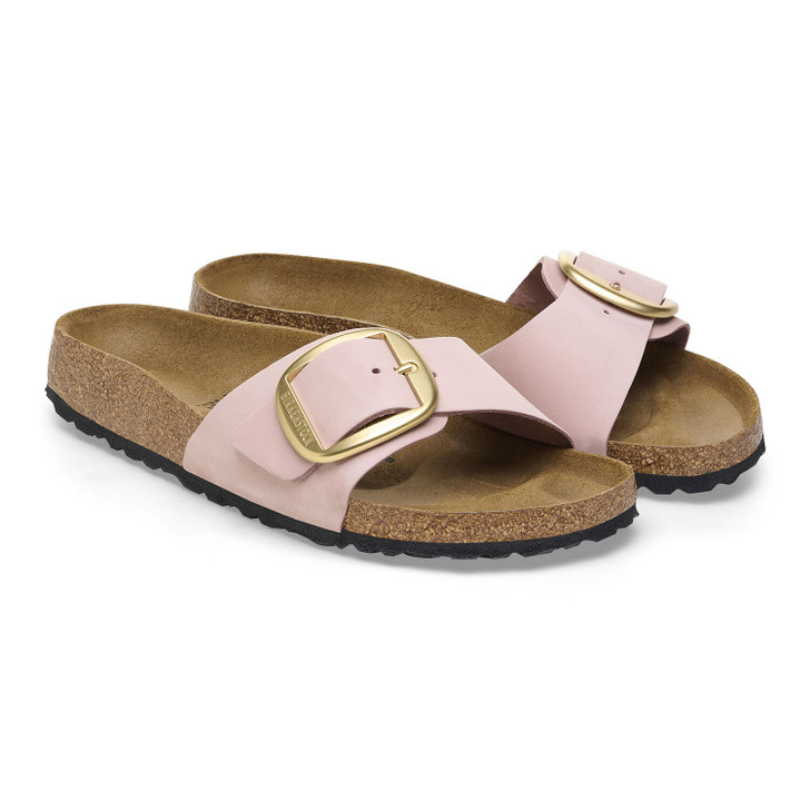 Birkenstock Madrid Big Buckle Soft Pink Nubuck Leather - Women's Sandal