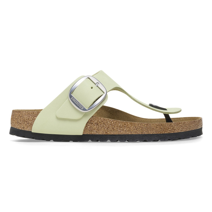 Birkenstock Gizeh Big Buckle Faded Lime Nubuck - Women's Sandal