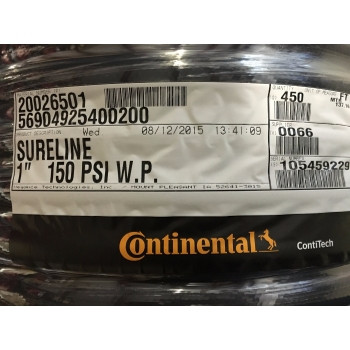 1" Black Rubber Hose, 150 PSI Sureline GeoHydro Supply